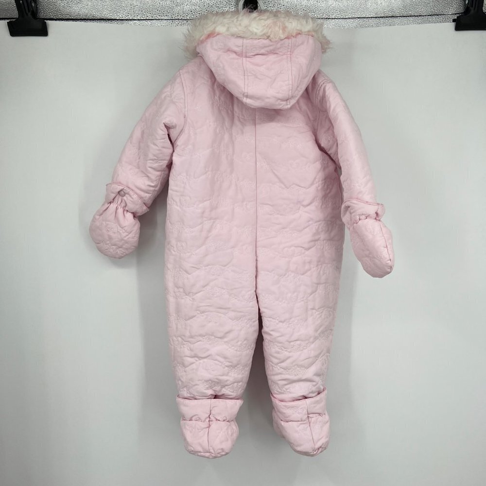 Rothschild Baby Girl Pink Faux Fur Woven Pram Outerwear Snow Suit Size 24 M - Picture 12 of 14